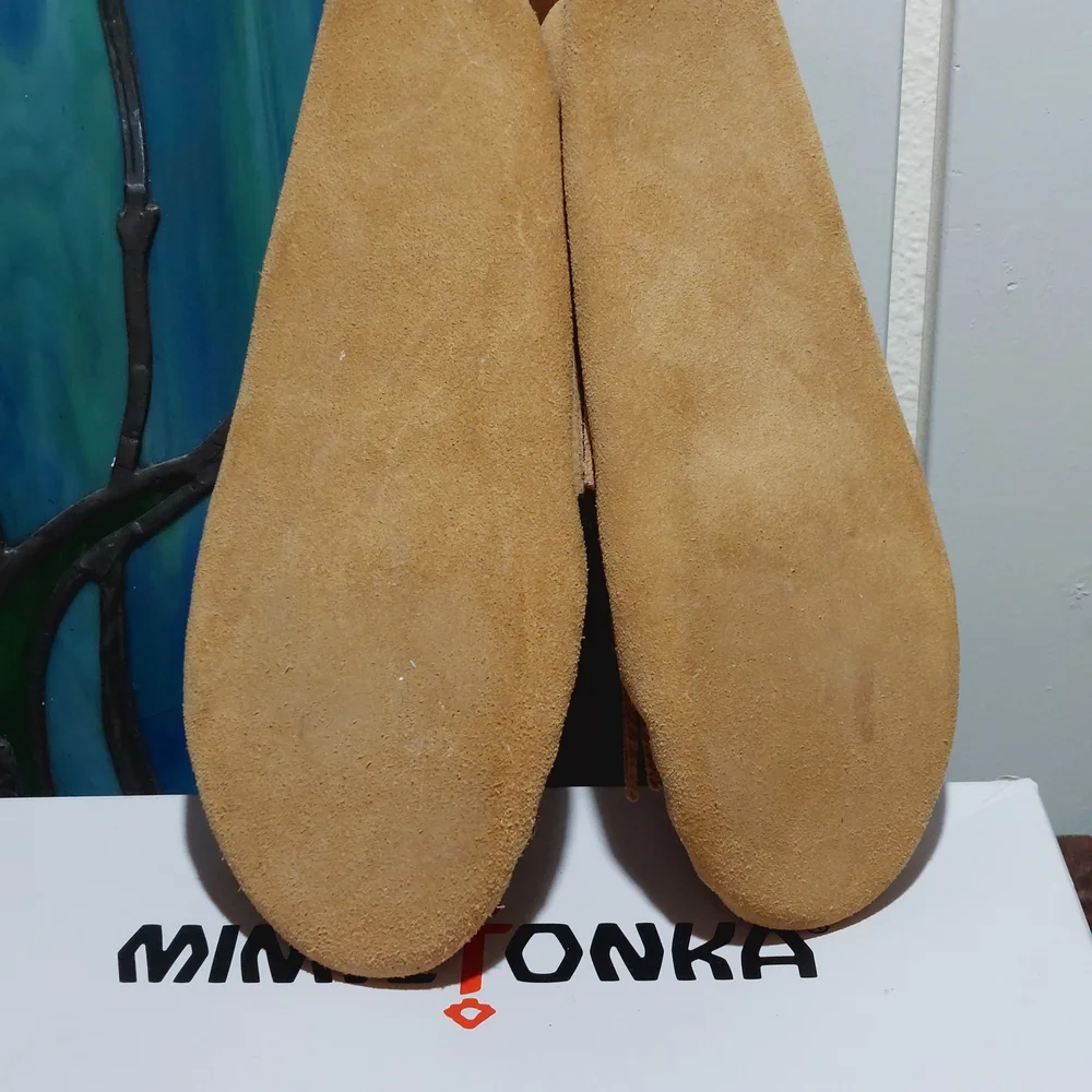 Minnetonka kids Classic Suede Moccasin - Chestnut